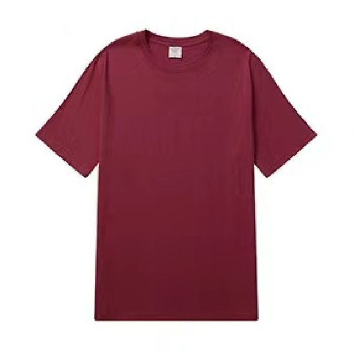 26 Summer Short-Sleeved T-Shirts New Style Solid Color Loose Tops Round Neck Simple Korean Style Large Size Men''s and Women''s Clothing Factory Wholesale - Image 4