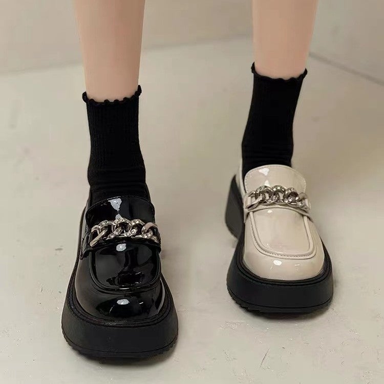 Black White Ruffled Lace Womens Knee-High Socks White  - Image 5
