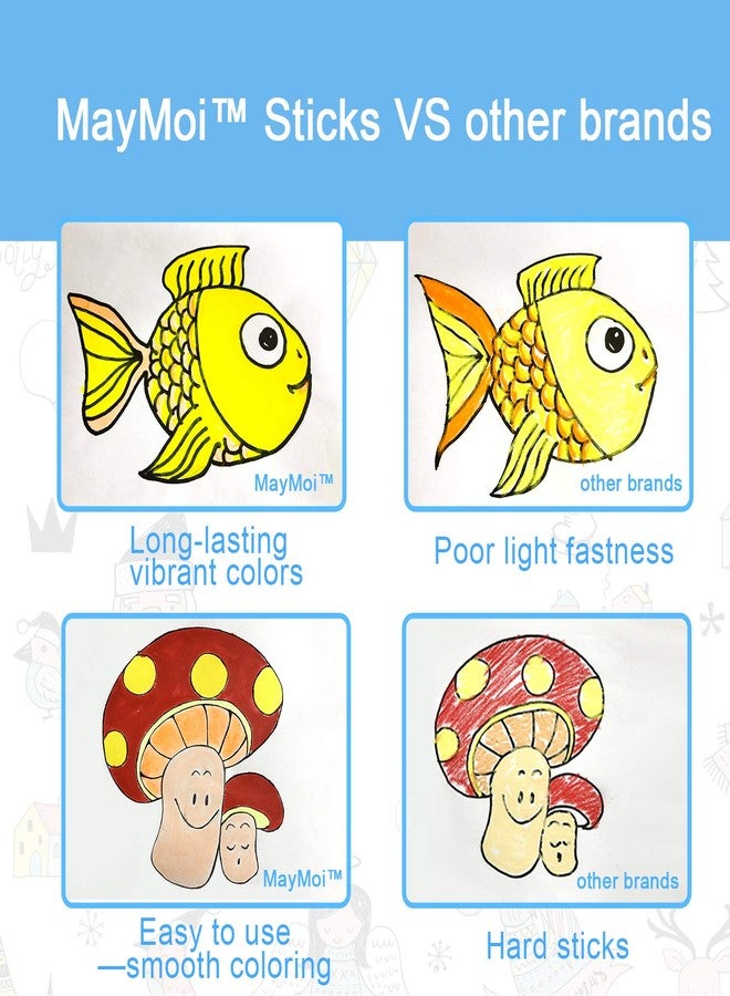 MayMoi Washable Tempera Paint Sticks | Non-Toxic, Quick Drying & No Mess Paint Sticks for Kids, Best Art Birthday Gifts for Kids (12 Colors) - Image 5