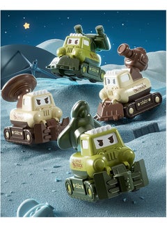 Generic 4-Pieces Press The Inertial Space Truck Toy，Push and Go Toy Cars set，Inertial Toy Cars  - Image 1