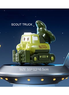 Generic 4-Pieces Press The Inertial Space Truck Toy，Push and Go Toy Cars set，Inertial Toy Cars  - Image 3