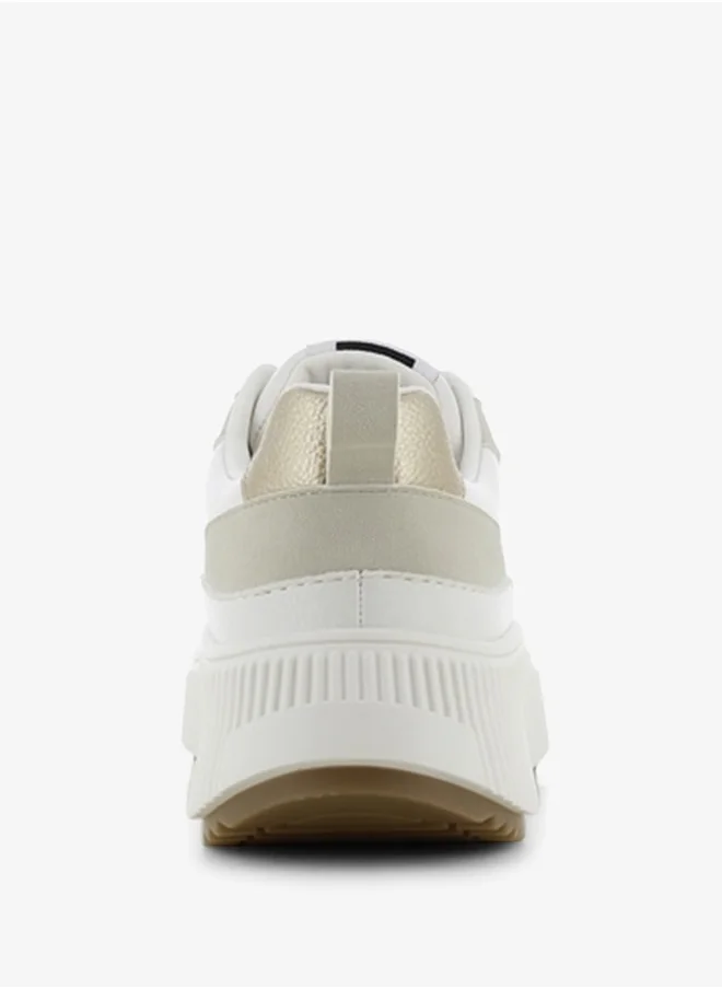 اس جي Women's Panelled Lace-Up Sneakers