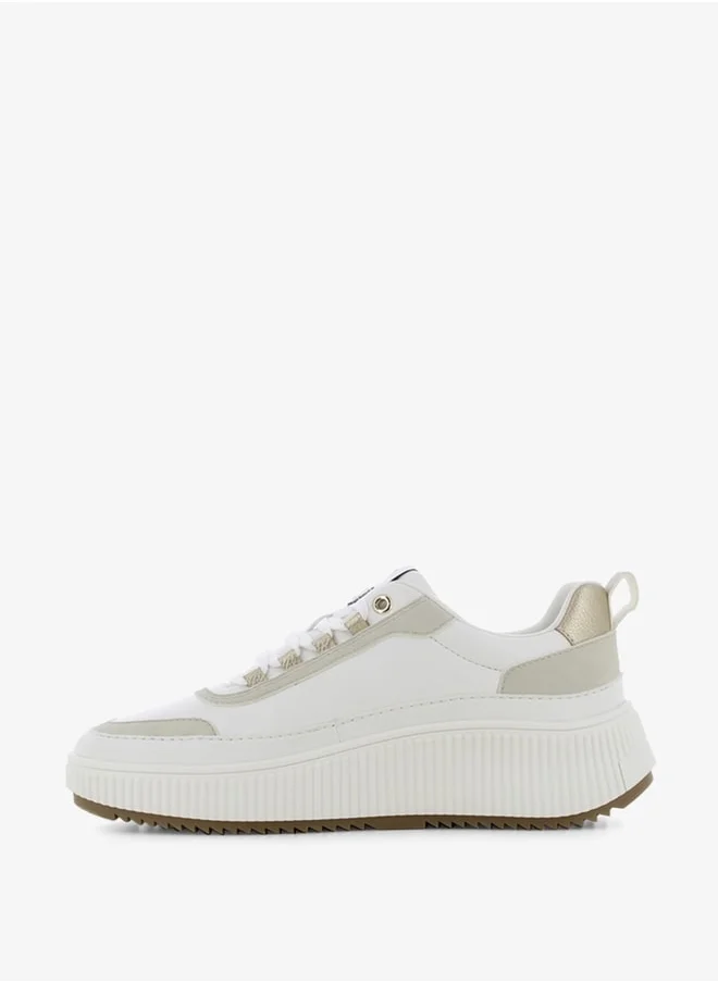 اس جي Women's Panelled Lace-Up Sneakers