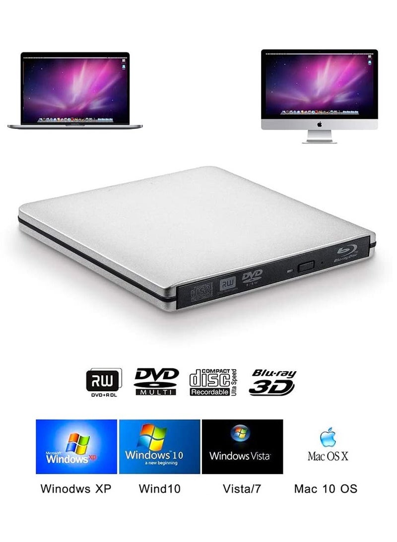 External USB3.0 Optical DVD Drive BD-RE 3D Blu-Ray Reader for Windows/MAC OS (Blu-ray burner)  - Image 3