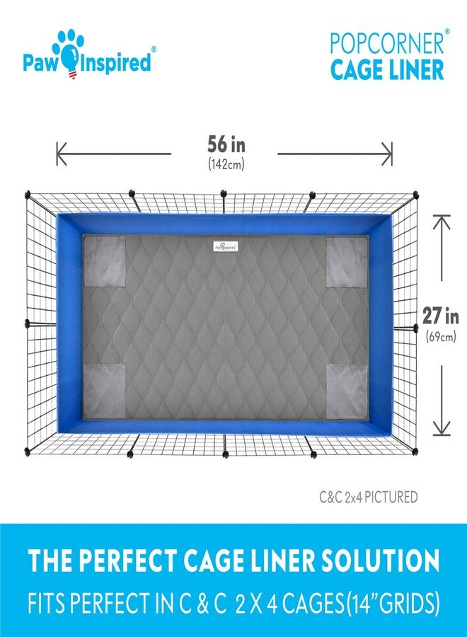 Paw Inspired PopCorner Guinea Pig Cage Liners | Washable Fleece Bedding for Guinea Pigs, Ferrets, Rabbits, Hamsters, Small Animals | Super Absorbent Pee Pads with Reinforced Corners (C&C 2x4, Gray) - Image 4