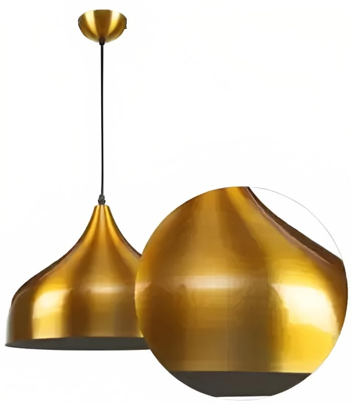Areezo Gold Metal Single Hanging Pendant Ceiling Light Lamp for Home Living Room,Bedroom,Hall, Indoor Outdoor Decoration (Bulb not Included)(AC) (Pack of 1) - Image 5