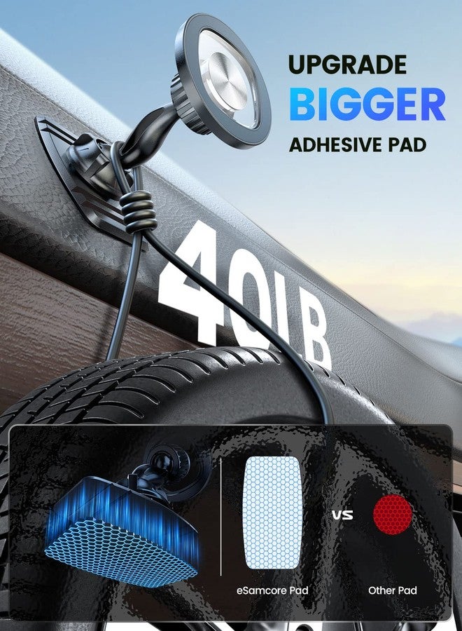 eSamcore Magnetic Phone Holder for Car, iPhone MagSafe Car Mount Strong Phone Magnet for Car Dashboard Cell Phone Holders for Your Car Fits Mag Safe iPhone 16/15/ 14/13 Pro Max Mini - Image 5