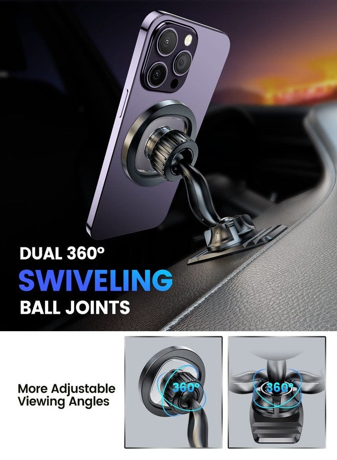 eSamcore Magnetic Phone Holder for Car, iPhone MagSafe Car Mount Strong Phone Magnet for Car Dashboard Cell Phone Holders for Your Car Fits Mag Safe iPhone 16/15/ 14/13 Pro Max Mini - Image 2
