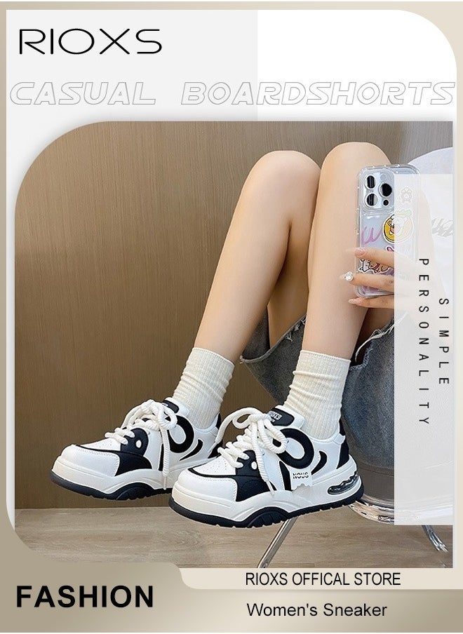 RIOXS Women's Trainers Shoes,Fashion Athletic Shoes,Casual Sports Shoes,Comfy Breathable Platform Sneakers,Ladies Trainers Non-slip Low Top Sneaker,Jogging Walking Running Shoes  - Image 4