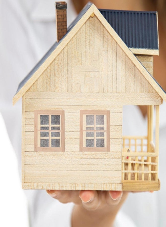 MUCKLILY 4pcs Wooden Dollhouse Windows 1:12 Scale, Miniature Window Frame Ornament Dollhouse Furniture Tiny Models for Doll Houses Decoration - Image 2