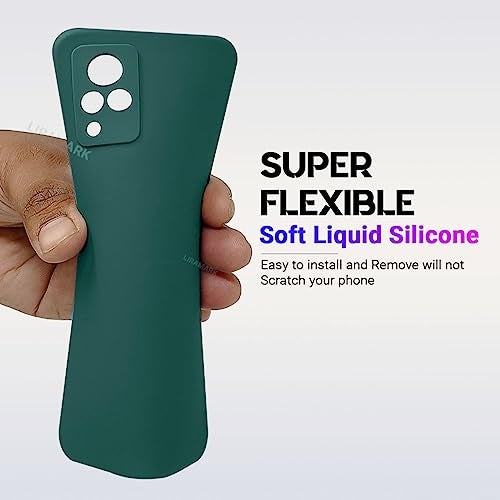 LIRAMARK Silicone Soft Back Cover Case for Vivo V21 5G / V21 4G (Silicone Green) - Image 5