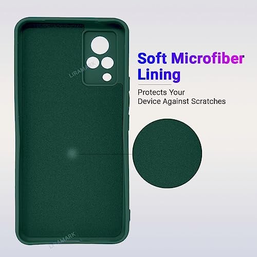 LIRAMARK Silicone Soft Back Cover Case for Vivo V21 5G / V21 4G (Silicone Green) - Image 3