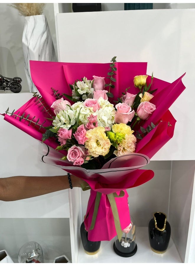 Big Buds Flowers Pearls Of Ocean Bouquet For Her - Image 1
