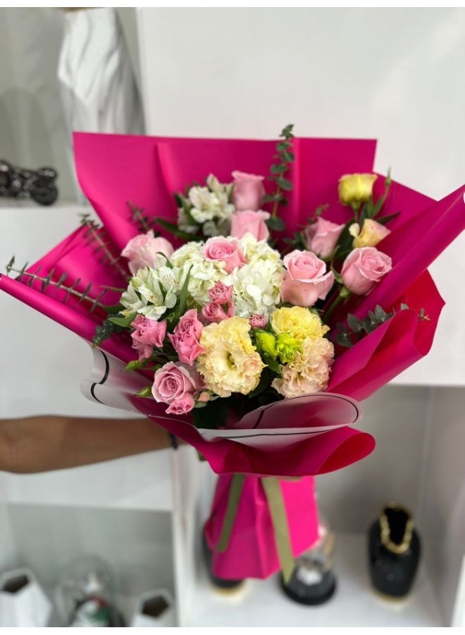 Big Buds Flowers Pearls Of Ocean Bouquet For Her - Image 3