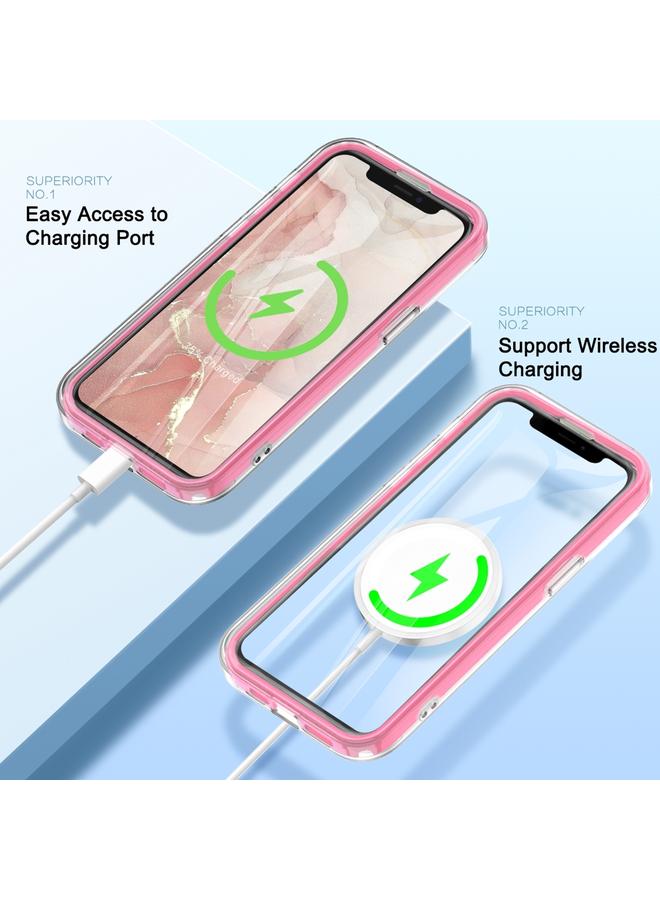 S-TOP Case For iPhone 13 IMD Gradient Feather PC Hybrid TPU Phone Case - Image 2