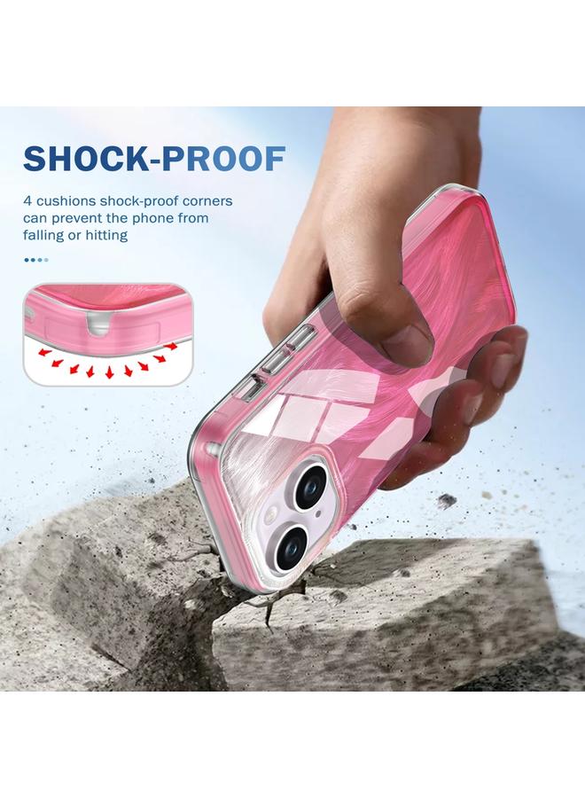 S-TOP Case For iPhone 13 IMD Gradient Feather PC Hybrid TPU Phone Case - Image 5