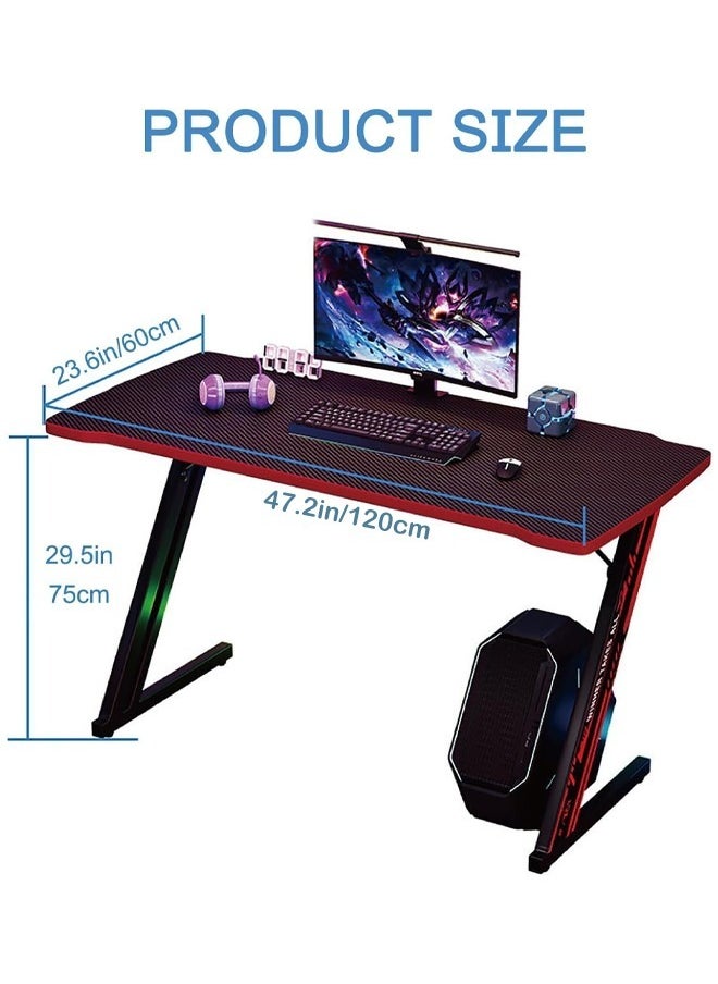 Generic - Gaming Desk, E-sports table, Gaming Workbench, Home Desktop Computer Table, E-sports Table, Home Bedroom Desk All-in-one Combination, Easy To Assemble, 120*60*75CM - Image 1