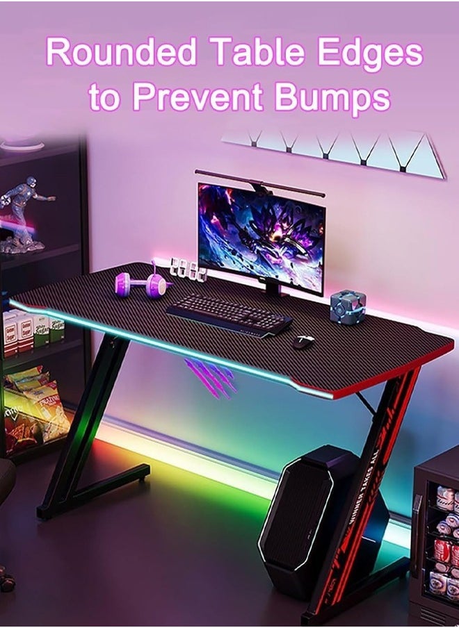 Generic - Gaming Desk, E-sports table, Gaming Workbench, Home Desktop Computer Table, E-sports Table, Home Bedroom Desk All-in-one Combination, Easy To Assemble, 120*60*75CM - Image 1