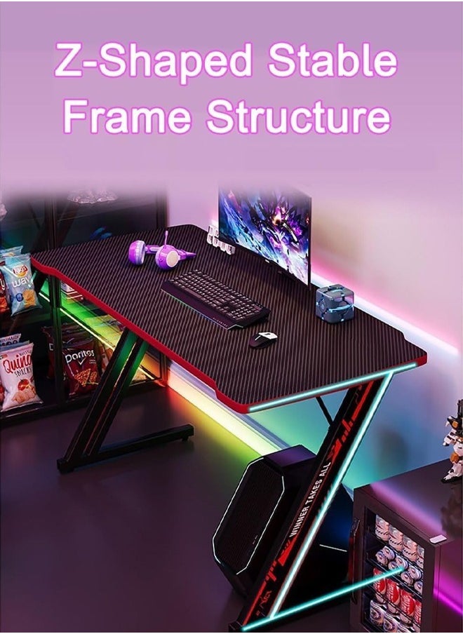 Generic - Gaming Desk, E-sports table, Gaming Workbench, Home Desktop Computer Table, E-sports Table, Home Bedroom Desk All-in-one Combination, Easy To Assemble, 120*60*75CM - Image 1