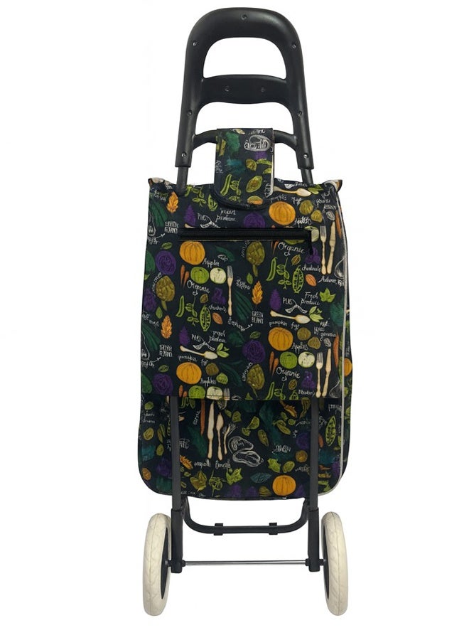 إيه جي دي حقيبة تسوق قابلة للطي، بعجلات قوية، تصميم أنيق، وقدرة تحمل كبيرة، استخدام متعدد - Image 4