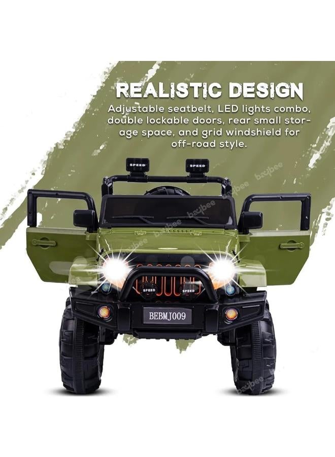 Rechargeable Battery Operated Ride on car for Kids/Baby with Electric Motor Car for Kids Cars, Baby Car for Boys & Girls Age 2 to 6 Years (green) - Image 2