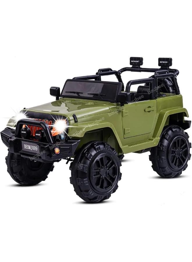 Rechargeable Battery Operated Ride on car for Kids/Baby with Electric Motor Car for Kids Cars, Baby Car for Boys & Girls Age 2 to 6 Years (green) - Image 1