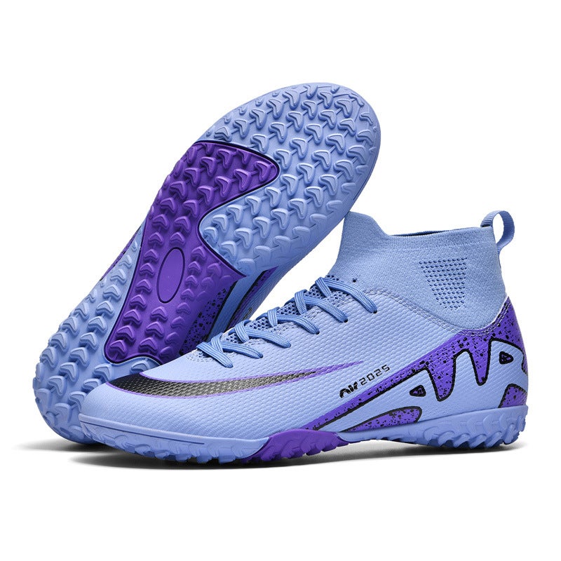 New Adult Football Shoes Pink Male And Female Teenagers And Children Students Spike Ag Broken Nail Tf Training - Image 1
