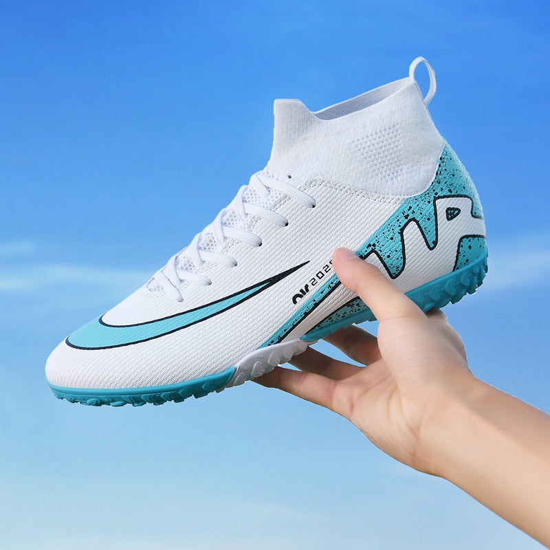 New Adult Football Shoes Pink Male And Female Teenagers And Children Students Spike Ag Broken Nail Tf Training - Image 2