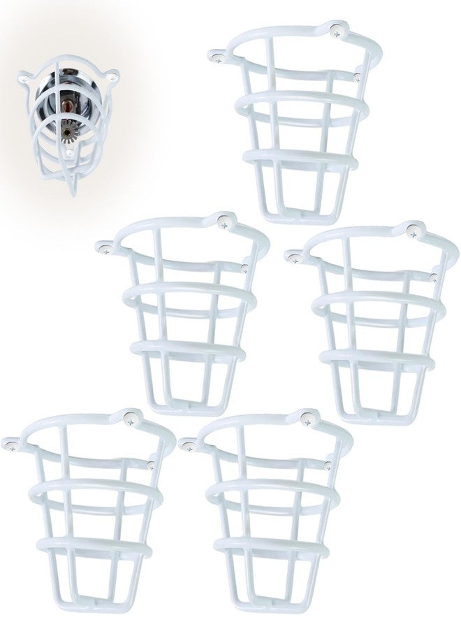 TunaMax (5 Pack) TunaMax White Fire Sprinkler Head Cage Cover Guard Protector for Both 1/2" & 3/4" Sprinkler Head for Protecting Flush Mount & Side Wall & Pendent Sprinkler Heads Fire Sprinkler Covers - Image 1