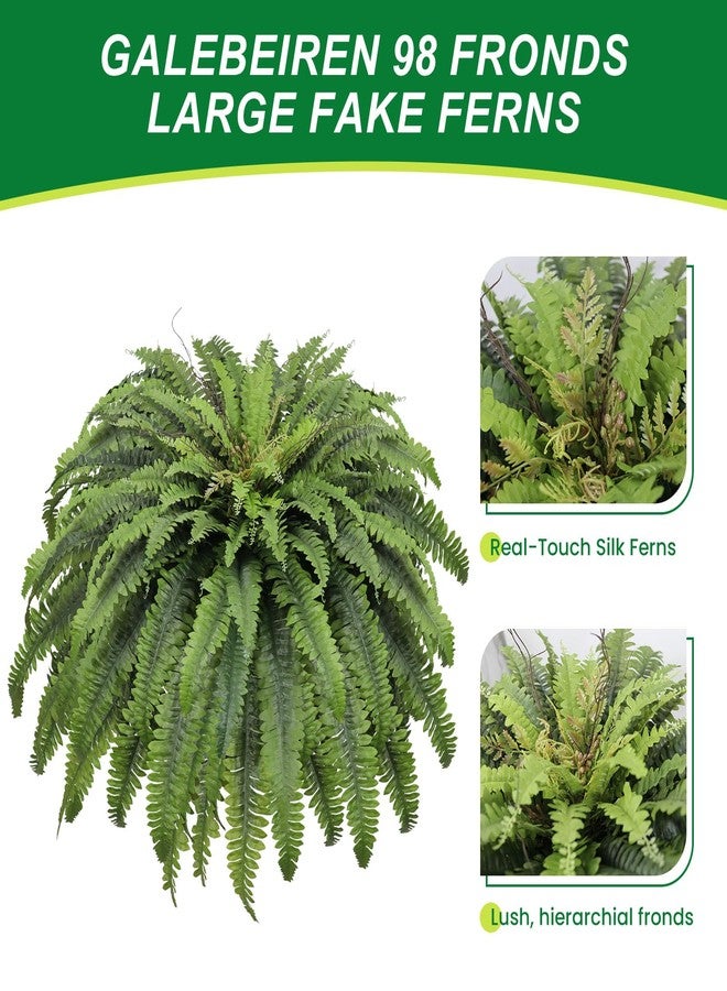 Galebeiren 50" Fake Ferns Artificial Plants Large, 98 Fronds Artificial Ferns for Outdoors and Indoors, Suitable for Planter Garden Porch Office Decor - Image 3