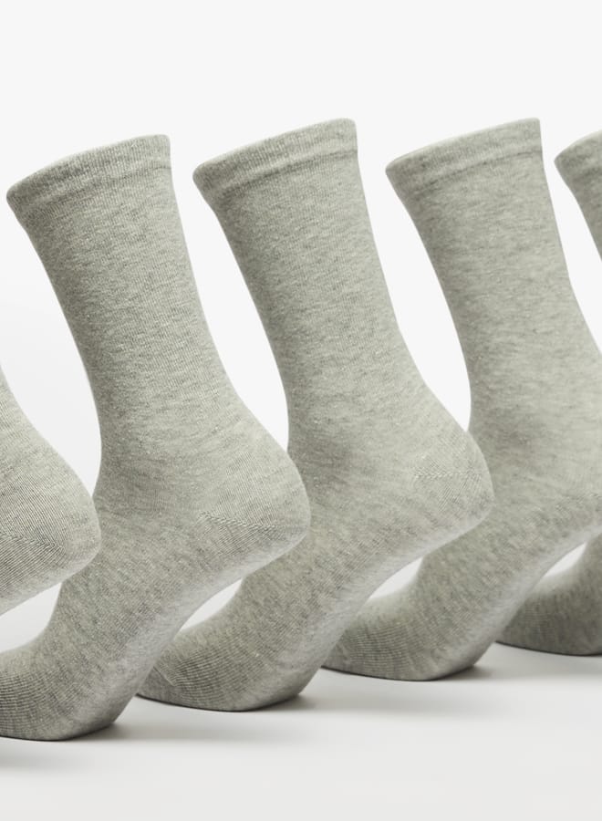 JUNIORS Solid Crew Length Socks - Set of 5 - Image 2