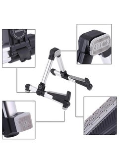 Aroma AGS-08 Universal Foldable Adjustable Aluminum Floor Guitar Stand Holder A-Frame for All Guitar Types Ukulele Mandolin Oud  - Image 2