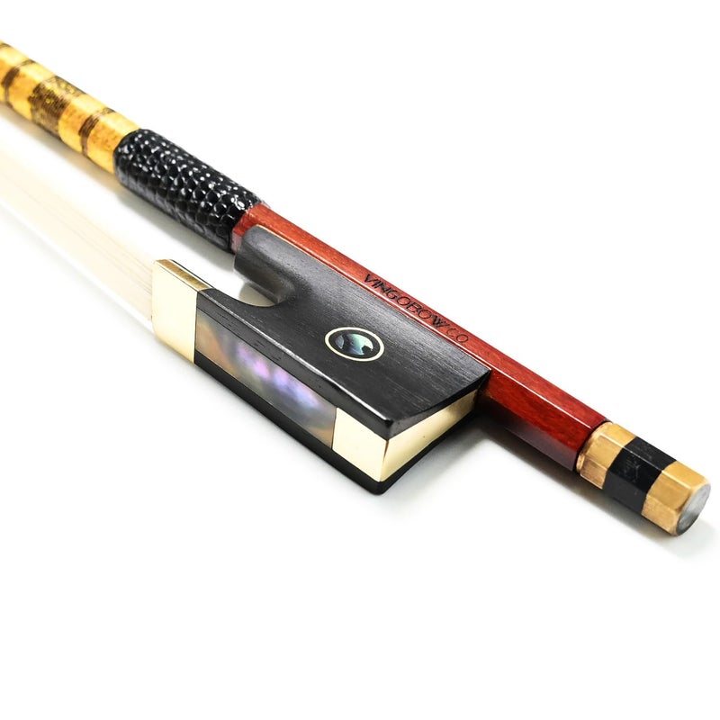 VINGOBOW Pernambuco Violin Bow 4/4 Size 810V Concert Level Straight Stick Great Balanced Ebony Frog 4 4 Full Sweet Sound Natural Horse Hair Fast Response - Image 1