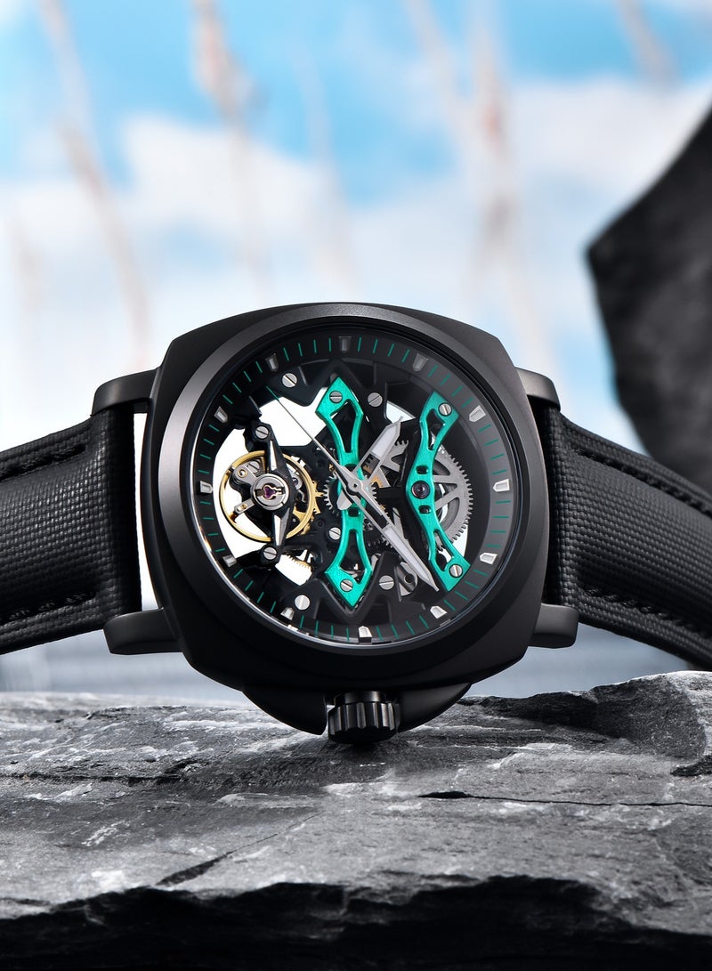 PAGANI DESIGN Automatic Mechanical Men's Watches, Hollow Dial Design, Luminous Hands, Waterproof, Nylon Strap, Fashionable And Versatile, PD-YS017 - Image 3