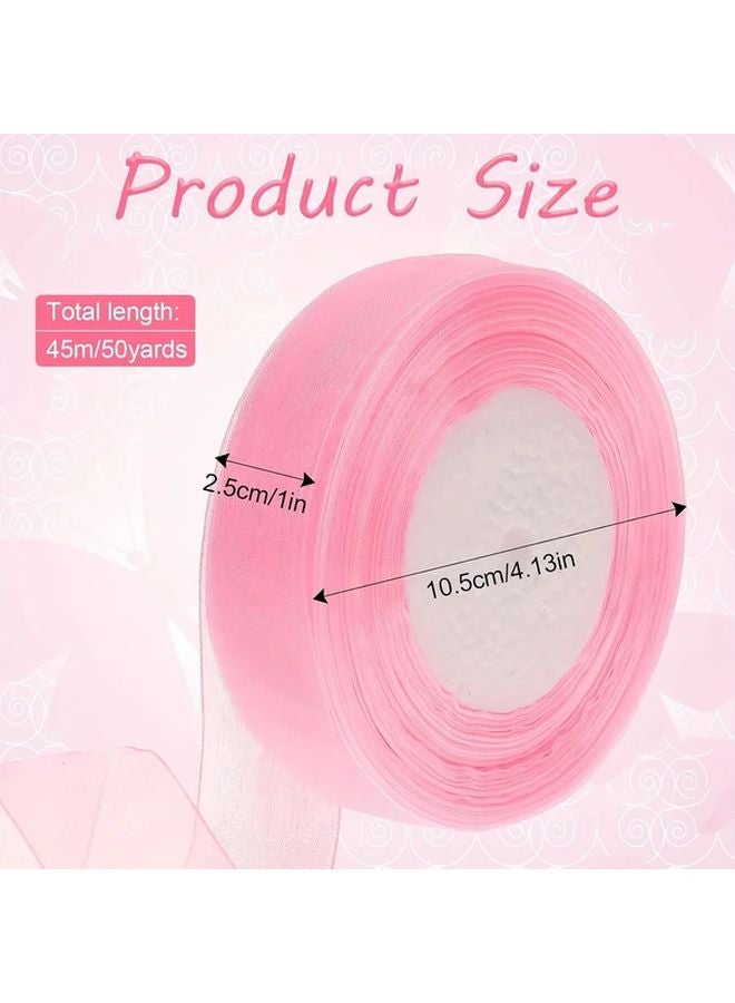 Blue Satin Ribbon Roll For Gift Wrapping Christmas Decorations And Crafts - Image 4