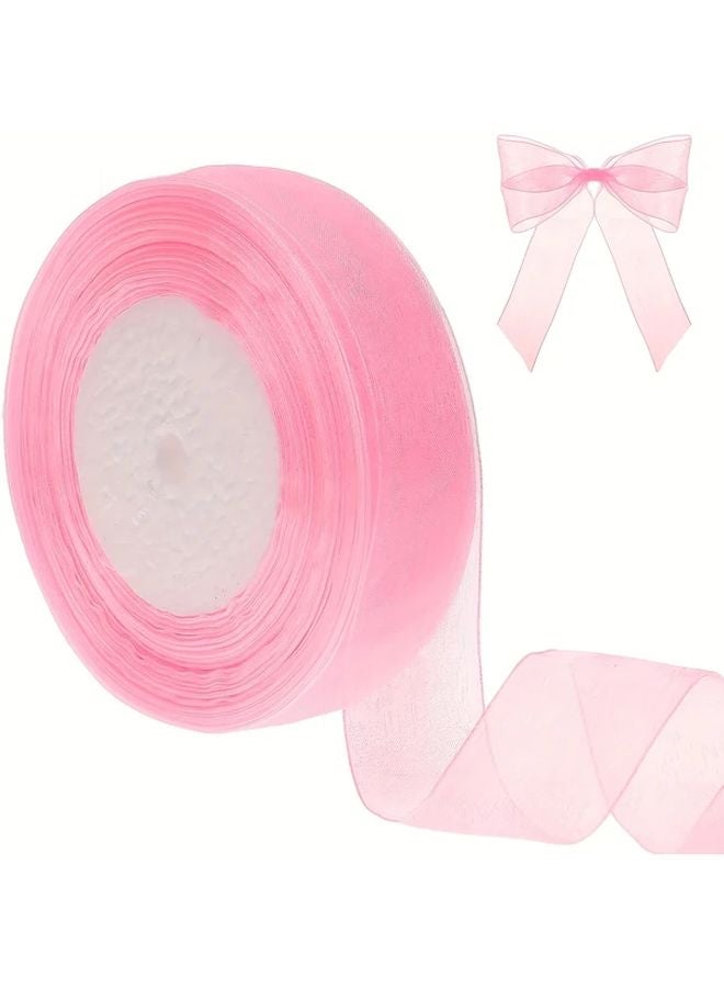 Blue Satin Ribbon Roll For Gift Wrapping Christmas Decorations And Crafts - Image 3