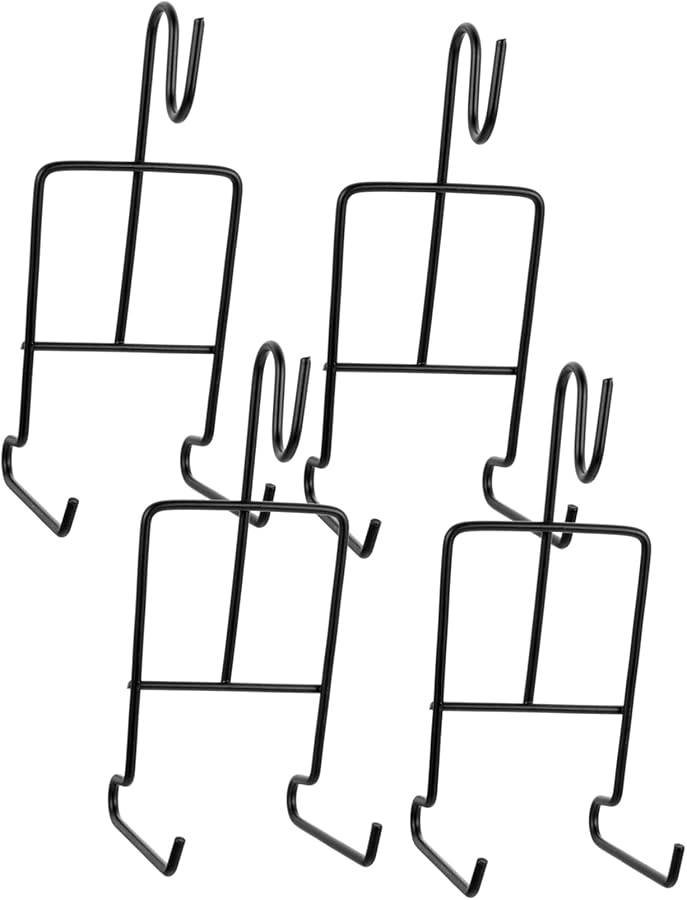 Metal Coffee Cup Holder Rack For Cabinet 4 Pieces Mug Display Organizer With Saucers - Image 1
