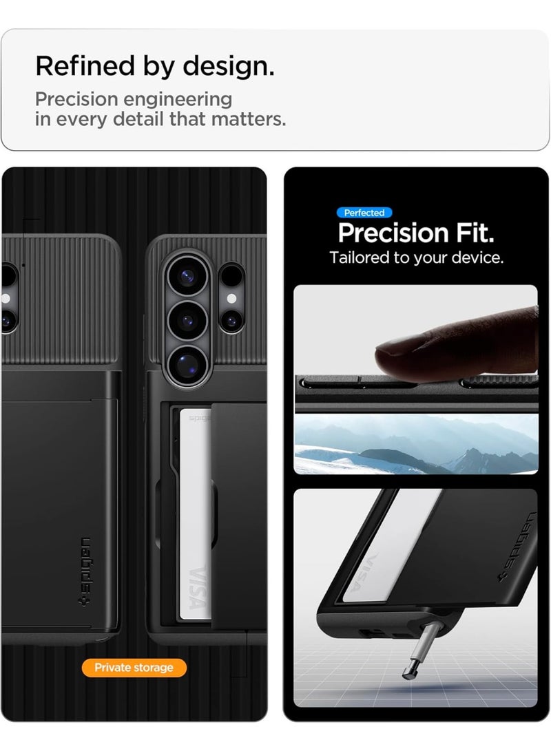 Spigen Slim Armor CS for Samsung Galaxy S26 ULTRA Case Cover (2026) with Card Holder Compartment - Black - Image 4