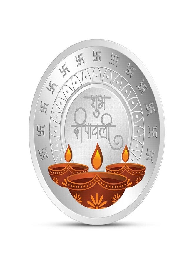 Kundan 20g (999.9) Shubh Deepawali Color Silver Coin - Image 1