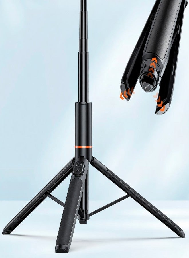 VRIG TP-19 Extendable Selfie Stick Tripod for Phone Max. Length 160cm/63in with Remote Shutter Phone Tripod for Vlog Selfie Live Streaming Group Photo Video - Image 4