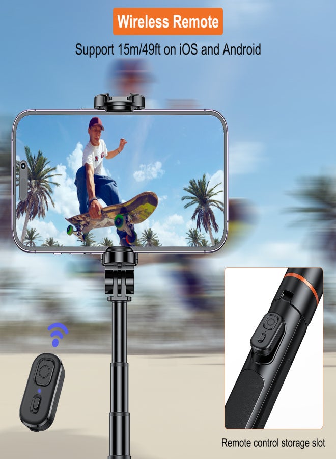 VRIG TP-19 Extendable Selfie Stick Tripod for Phone Max. Length 160cm/63in with Remote Shutter Phone Tripod for Vlog Selfie Live Streaming Group Photo Video - Image 2