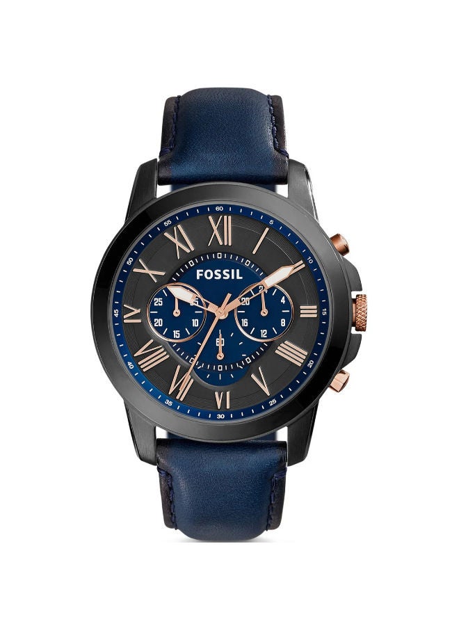 FOSSIL Men Leather Chronograph Wrist Watch FS5061 - Image 1