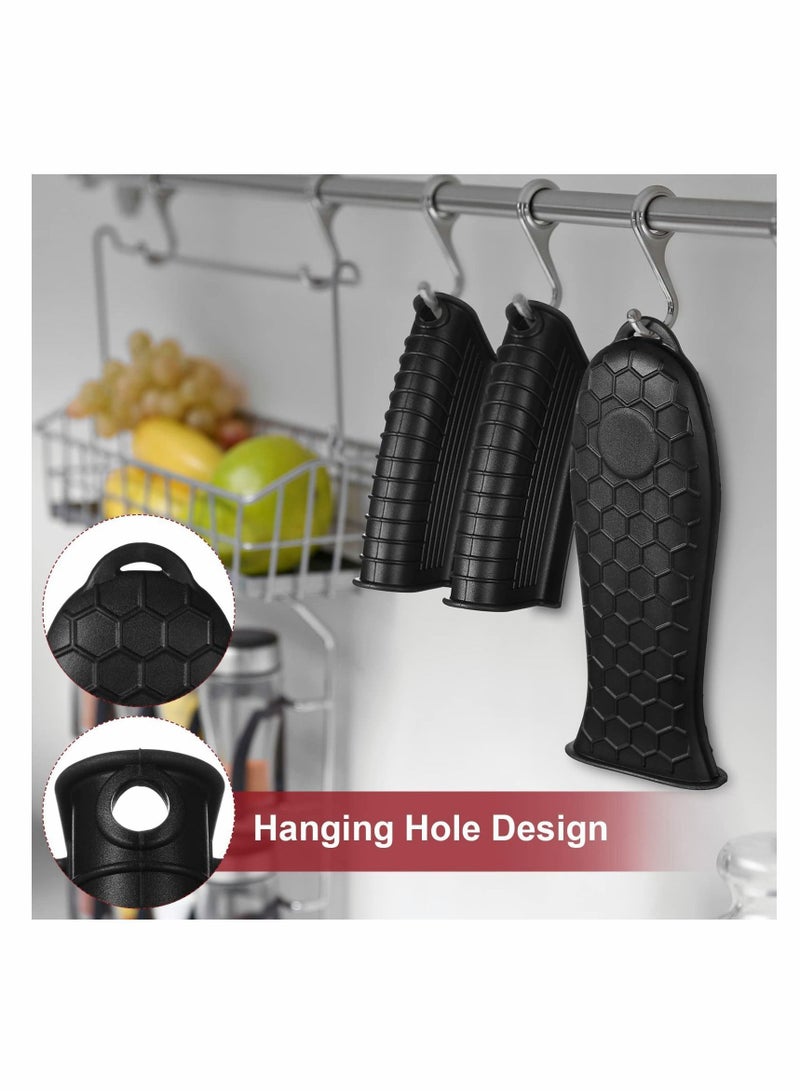 NIBEMINENT Silicone Hot Handle Holder Non Slip Pot Covers, Sleeve Heat Resistant Cast Iron Cover Cookware for Skillet Pan8 pcs  - Image 4