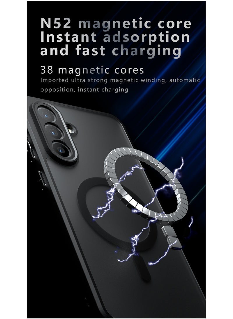 Generic - Magnetic Phone Case for Samsung Galaxy A36 5G Frosted Translucent Back Protective Slim Phone Cover - Image 1