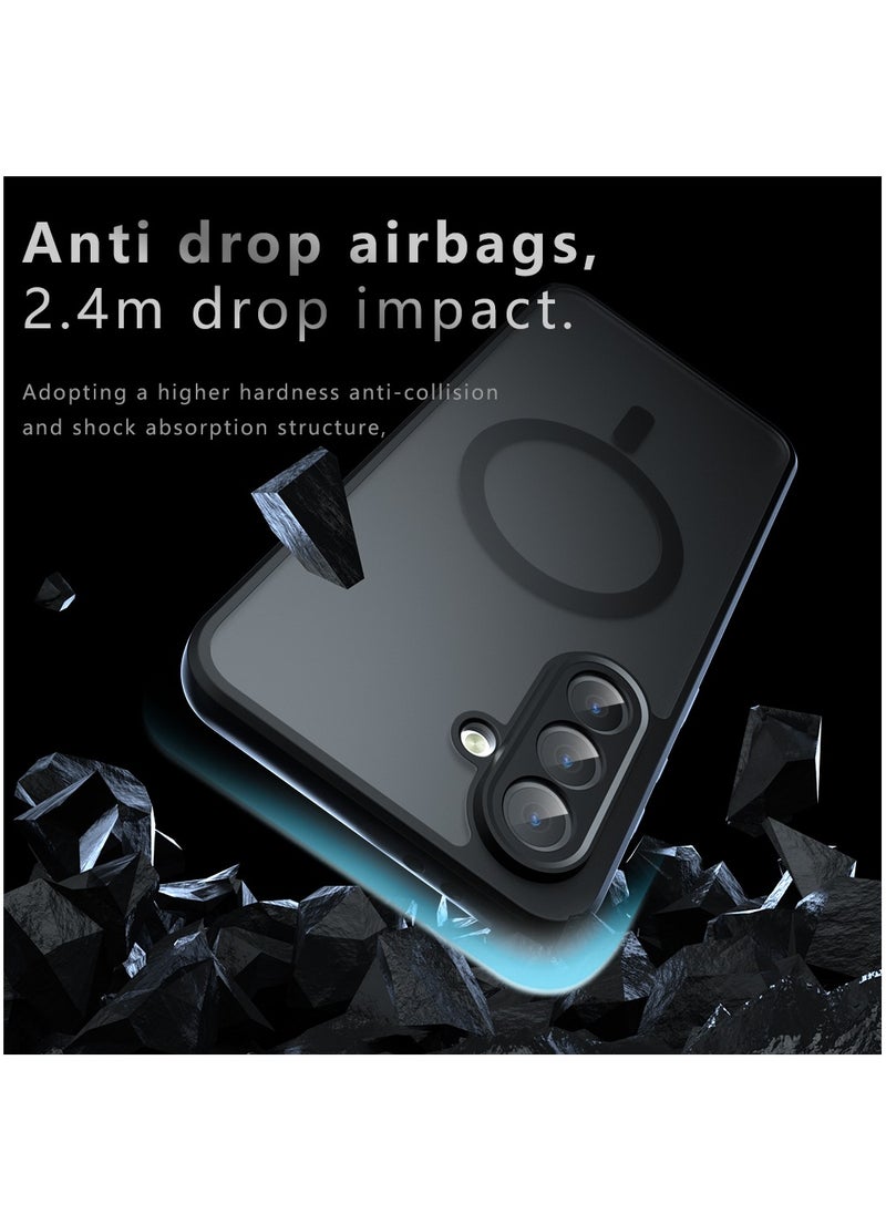 Generic - Magnetic Phone Case for Samsung Galaxy A36 5G Frosted Translucent Back Protective Slim Phone Cover - Image 1