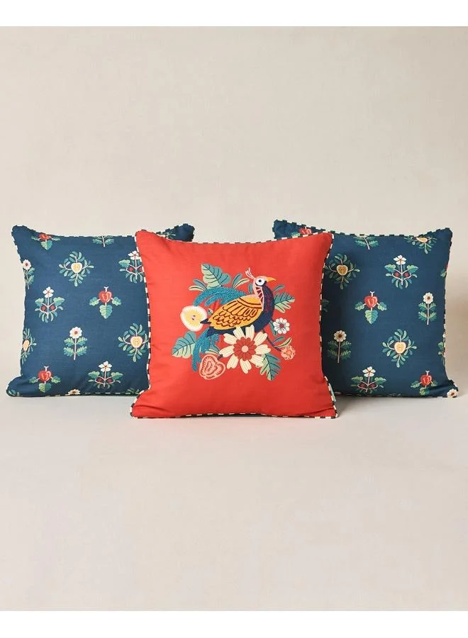 Chumbak Monal Cushion Cover - Set of 3, 16" | Kashmir Trails