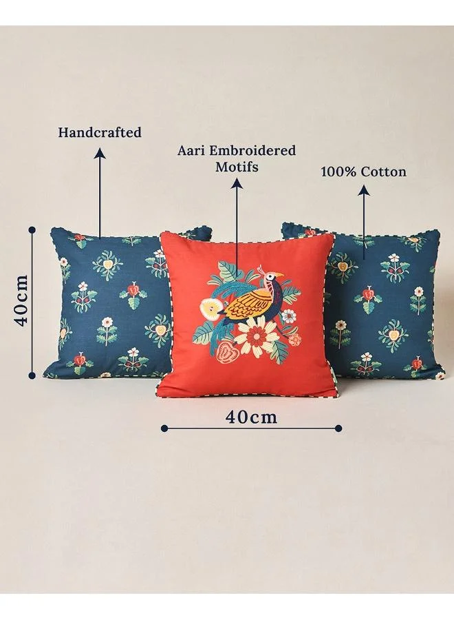 Chumbak  Monal Cushion Cover - Set of 3, 16" | Kashmir Trails  | Best Price UAE