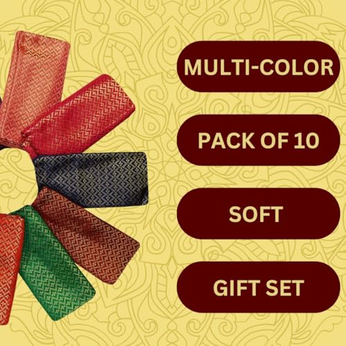 SELVEL Women's Jacquard Unstiched Blouse Piece | Fancy Multicolor Unstitched Blouse Materials for Gifting 1 Meters Each (Pack of 10) - Image 4