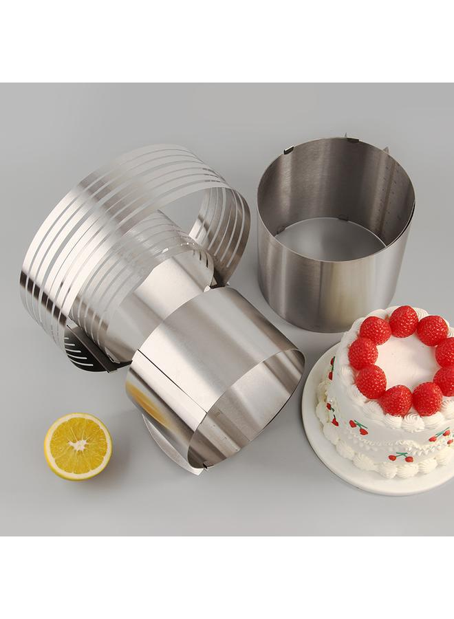 Bluejw Stainless Steel 6-12 Inch Telescopic Mousse Circle Cake Mold Cake Mold Egg Tart Mold DIY Hand Baking Tools - Image 4