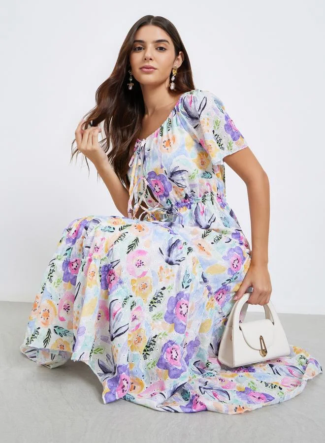 مكسيم كريشن فستان ميدي بطبعة زهور